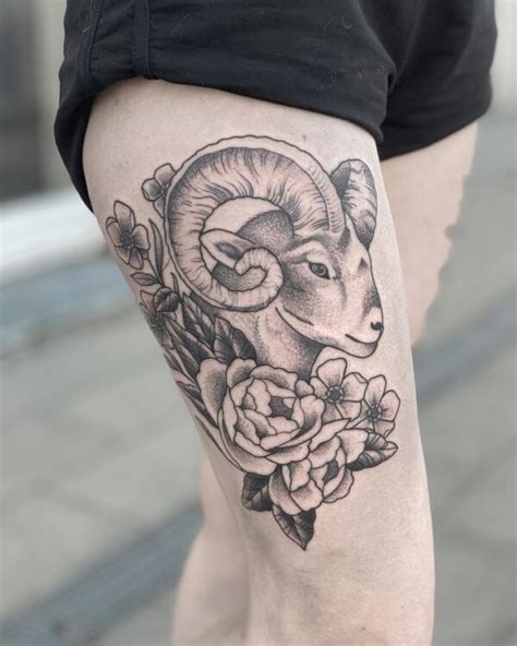 aries ram head tattoo